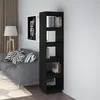 Image de vidaXL Bibliothèque/Séparateur de pièce Noir 40x35x167 cm Pin solide 810858
