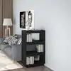 Image de Bibliothèque/séparateur De Pièce Noir 60x35x103 Cm Pin Massif Vidaxl
