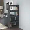 Image de Bibliothèque/séparateur De Pièce Gris 60x35x135 Cm Pin Massif Vidaxl