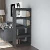 Image de vidaXL Bibliothèque/Séparateur de pièce Gris 60x35x135 cm Pin massif 810871