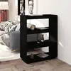 Image de Bibliothèque/séparateur De Pièce Noir 80x35x103 Cm Pin Massif Vidaxl