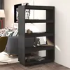 Image de Bibliothèque/séparateur De Pièce Gris 80x35x135 Cm Pin Massif Vidaxl