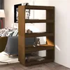 Image de Bibliothèque/séparateur De Pièce Marron Miel 80x35x135 Cm Pin Vidaxl
