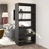 Image de Bibliothèque/séparateur De Pièce Gris 80x35x167 Cm Pin Massif Vidaxl