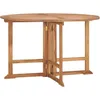 Image de Table À Dîner De Jardin Pliable Ø110x75 Cm Bois Massif De Teck Vidaxl