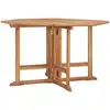 Image de Table À Dîner De Jardin Pliable 110x110x75 Cm Teck Massif Vidaxl