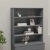 Image de Dessus De Buffet Hamar Gris Foncé 90x30x100 Cm Bois De Pin Vidaxl