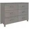 Image de Buffet Hamar Gris Clair 113x40x80 Cm Bois Massif De Pin Vidaxl
