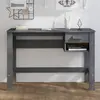Image de Bureau Hamar Gris Foncé 110x40x75 Cm Bois Massif De Pin Vidaxl