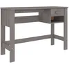 Image de Bureau Hamar Gris Clair 110x40x75 Cm Bois Massif De Pin Vidaxl
