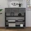 Image de Table Console Hamar Gris Foncé 90x35x90 Cm Bois Massif De Pin Vidaxl