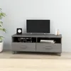 Image de Meuble Tv Hamar Gris Clair 106x40x40 Cm Bois Massif De Pin Vidaxl