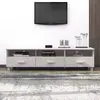 Image de Meuble Tv Hamar Blanc 158x40x40 Cm Bois Massif De Pin Vidaxl