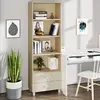 Image de Buffet Hamar Marron Miel 60x35x180 Cm Bois Massif De Pin Vidaxl