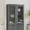 Image de Dessus De Buffet Hamar Gris Foncé 85x35x100 Cm Bois De Pin Vidaxl
