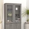 Image de vidaXL Dessus de buffet HAMAR Gris clair 85x35x100 cm Bois de pin 340507