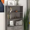 Image de Dessus De Buffet Hamar Gris Clair 85x35x100 Cm Bois De Pin Vidaxl
