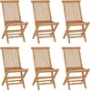 Image de Chaises Pliables De Jardin Lot De 6 Bois De Teck Solide Vidaxl