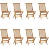 Image de Chaises Pliables De Jardin Lot De 8 Bois De Teck Solide Vidaxl