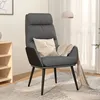 Image de vidaXL Chaise de relaxation Gris clair Tissu 341119
