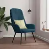 Image de Chaise De Relaxation Bleu Velours Vidaxl