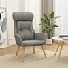 Image de vidaXL Chaise de relaxation Gris clair Tissu 341290