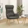 Image de Chaise De Relaxation Gris Foncé Tissu Vidaxl