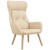 Image de Chaise De Relaxation Crème Tissu Vidaxl