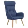 Image de Vidaxl chaise de relaxation bleu tissu