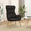 Image de Chaise De Relaxation Noir Tissu Vidaxl