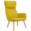 Image de Vidaxl chaise de relaxation jaune moutarde velours