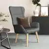 Image de Chaise De Relaxation Gris Foncé Tissu Vidaxl