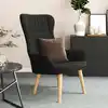 Image de Chaise De Relaxation Noir Tissu Vidaxl