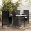 Image de vidaXL Salon dExtérieur 5 pcs avec Coussins Ensemble de Salle à Manger de Jardin Mobilier à Dîner de Patio Terrasse Résine 3094827