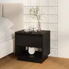 Image de vidaXL Table de chevet Noir 45x34x44 cm Aggloméré