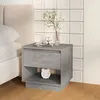 Image de vidaXL Table de chevet Gris béton 45x34x44 cm Bois dingénierie 809520