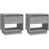 Image de Tables De Chevet 2 Pcs Gris Béton 45x34x44 Cm Bois D'ingénierie Vidaxl
