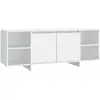 Image de Vidaxl meuble tv blanc 130x35x50 cm bois d'ingénierie