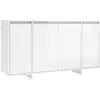 Image de Vidaxl buffet blanc brillant 135x41x75 cm bois d'ingénierie