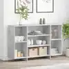 Image de Buffet Gris Béton 120x30x75 Cm Bois D'ingénierie Vidaxl