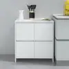 Image de Buffet Blanc 70x41x75 Cm Bois D'ingénierie Vidaxl
