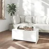 Image de vidaXL Table basse blanc 90x50x415 cm bois dingénierie 809818