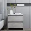 Image de Table De Chevet Gris Béton 45x34,5x44,5 Cm Bois D’ingénierie Vidaxl