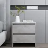 Image de vidaXL Table de chevet Gris béton 45x345x445 cm Aggloméré
