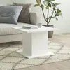 Image de Table Basse Blanc 55,5x55,5x40 Cm Bois D'ingénierie Vidaxl