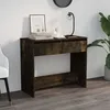 Image de 812999 vidaXL Table console Chêne fumé 89x41x765 cm Acier