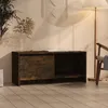 Image de Meuble Tv Chêne Fumé 90x35x40 Cm Bois D'ingénierie Vidaxl