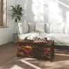 Image de Table Basse Chêne Fumé 90x50x41,5 Cm Bois D'ingénierie Vidaxl