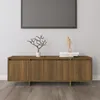 Image de Meuble Tv Chêne Marron 120x30x40,5 Cm Bois D'ingénierie Vidaxl
