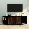 Image de Meuble Tv Chêne Fumé 130x35x50 Cm Bois D'ingénierie Vidaxl